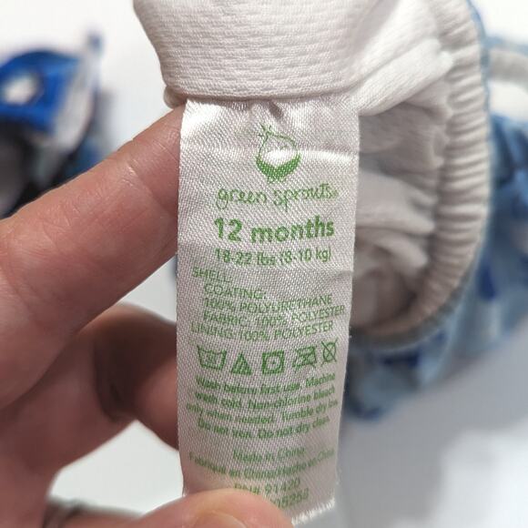 Swim Diapers Swim Baby Green Sprouts Set of 2 Baby Size 12m Blue Whale - Picture 6 of 6